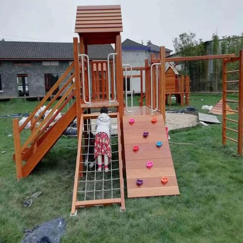 戶外木質攀爬組合滑梯 幼兒園體能拓展訓練的優選解決方案